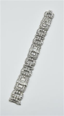 BRACCIALE ART DECO IN PLATINO E DIAMANTI...