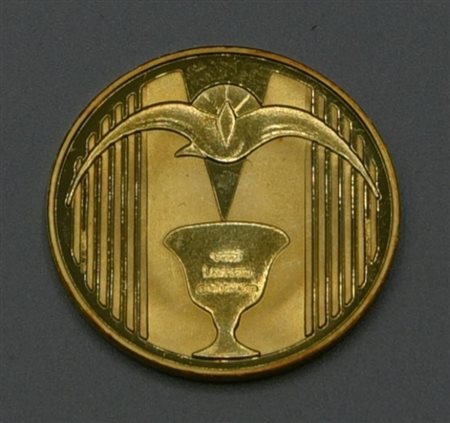 MEDAGLIA GIUBILEO 2000 SPIRITO SANTO, IN ORO 18K DIAM: mm 23 PESO: gr. 6 Rara...