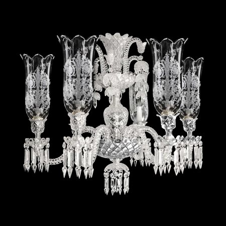 Baccarat France - Lampadario modello L.E. 219 a sei luci in cristallo, France, 20th secolo