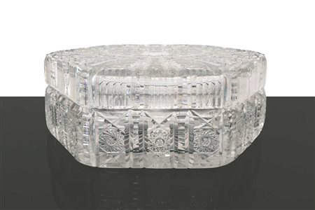 Biscottiera esagonale in cristallo