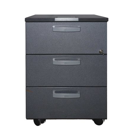 Schedario a tre cassetti in metallo