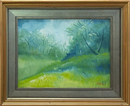 Umberto Lilloni, Senza titolo, anni Settanta, olio su tela, 30x40 cm, firma...