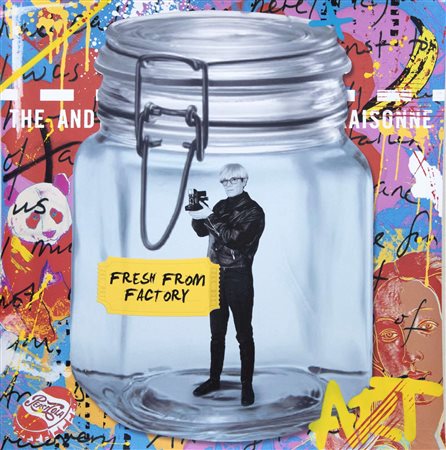 Aiiroh, Preserve Warhol, 2022, tecnica mista su carta, 75x75 cm, autentica a...