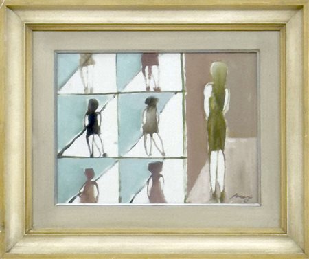 Mino Maccari, Senza titolo, 1965, olio su tela, 30x40 cm, firma presente sul...