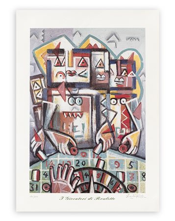 IBRAHIM KODRA (1918-2006) - I giocatori di roulette