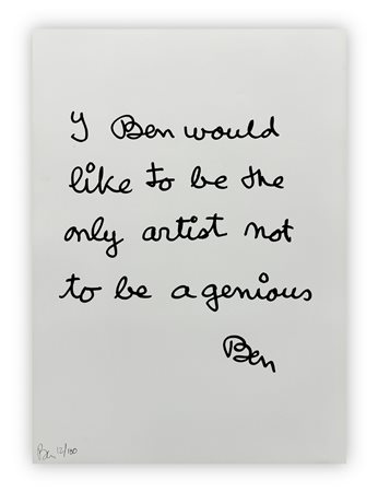 BEN VAUTIER (1935) - Senza Titolo