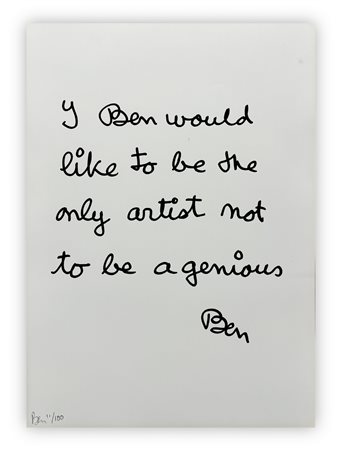 BEN VAUTIER (1935) - Senza Titolo