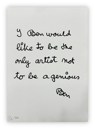 BEN VAUTIER (1935) - Senza Titolo