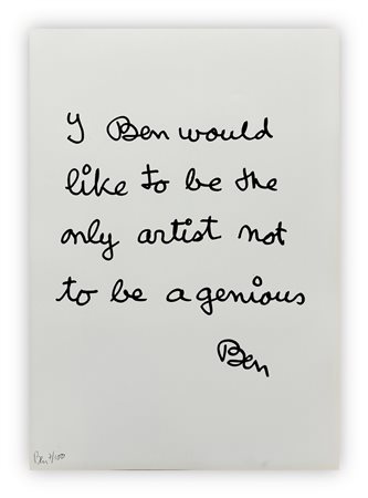 BEN VAUTIER (1935) - Senza Titolo