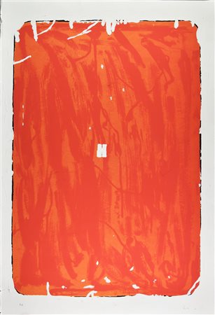 Mario Schifano (1934 - 1998) SENZA TITOLO serigrafia materica, cm 50x70; es....