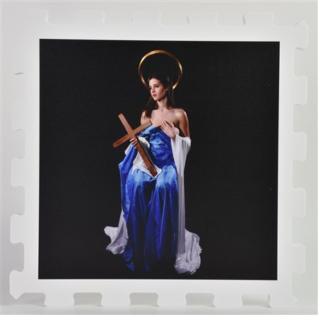 Plinio Martelli SANTINA stampa UV su FX high quality bianco, cm 21x21x1,3;...