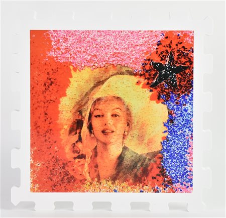Omar Ronda (1947 - 2017) MARILYN FROZEN stampa UV su FX high quality bianco,...