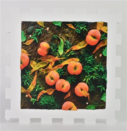 Piero Gilardi (1942 - 2023) PESCHE stampa UV su FX high quality bianco, cm...