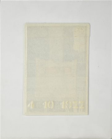 Enzo Bersezio BIOGRAFICO - 4 10 1977 tecnica mista su carta, cm 13,5x9,5 sul...