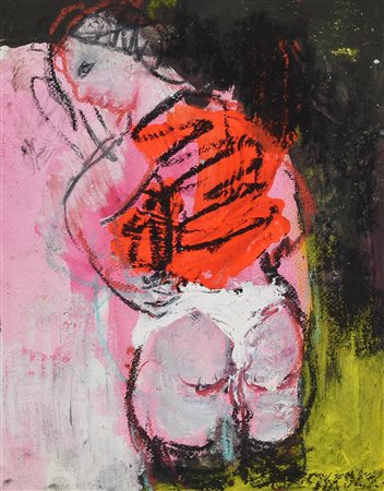 Maurilio Colombini FIGURA FEMMINILE tecnica mista su carta, cm 32,5x23,5