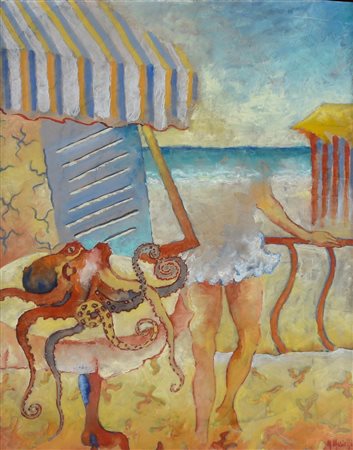 Matteo Masiello ESTATE olio su tela, cm 40x30 firma sul retro: firma e titolo...