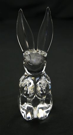 Daum Francia CONIGLIO scultura in cristallo