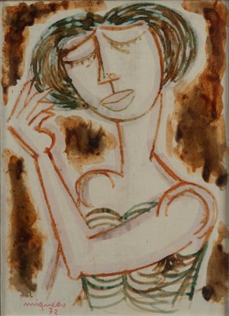 Giuseppe Migneco (Messina  1903-Milano 1997)  - Senza titolo, 1972