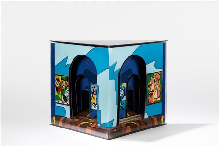 Ugo Nespolo (Mosso 1941)  - Le quinte, 90s