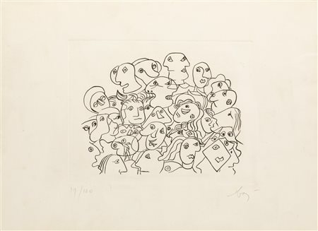 Enrico Baj (Milano 1924-Vergiate 2003)  - Senza titolo