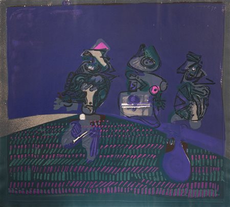 Josè Ortega (Arroba de los Montes 1921-Parigi 1990)  - Segadores n. 18, 1970 around