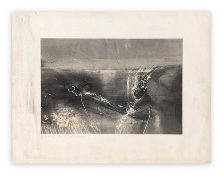 SANDRO LUPORINI (1930) - Studio per fiori nel paesaggio