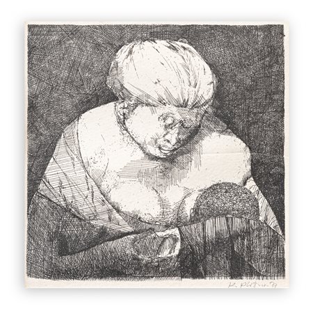 KARL PLATTNER (1919-1986) - Donna con bambino, 1973