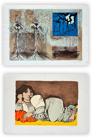 AUTORI VARI (PEVERELLI E CANTATORE) - Lotto unico composto da 2 opere grafiche