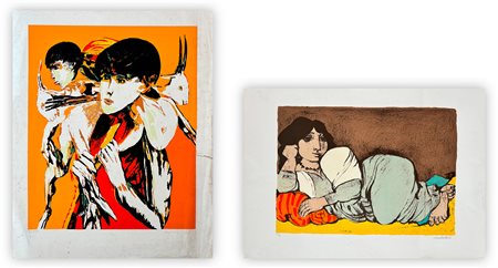 AUTORI VARI (BRINDISI E CANTATORE) - Lotto unico composto da 2 opere grafiche