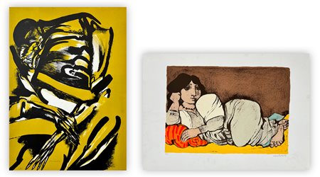 AUTORI VARI (BRINDISI E CANTATORE) - Lotto unico composto da 2 opere grafiche