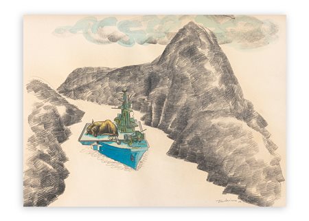 ALDO TURCHIARO (1929) - Paesaggio , 1982