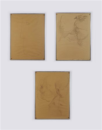 PELLICANO DOMENICO (n. 1952) - LOTTO COMPOSTO DA TRE OPERE. SENZA TITOLO, 1973.