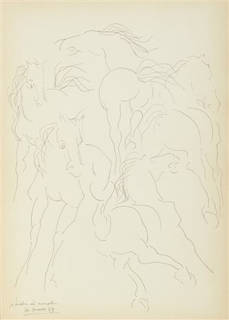 MURER AUGUST (1922 - 1985) - STUDIO DI CAVALLI, 1969.