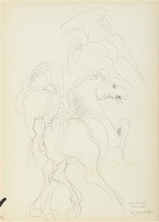 MURER AUGUST (1922 - 1985) - STUDIO DI CAVALLI, 1969.