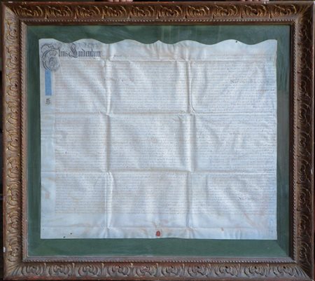 Documento in pergamena, Gran Bretagna, circa 1650.