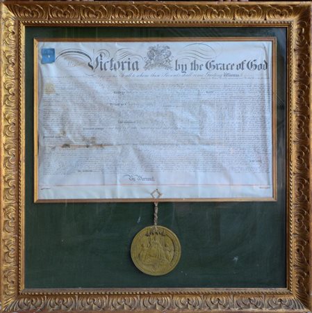 Documento in pergamena, Vittoria (1819 - 1901)