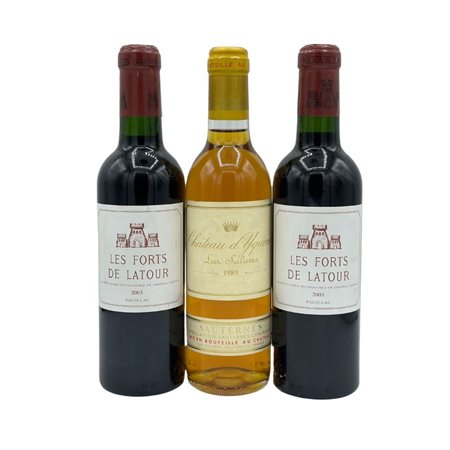  
Château Latour, Les Forts de Latour - Château d'Yquem, Sauternes 1989
France-Pauillac 0,375