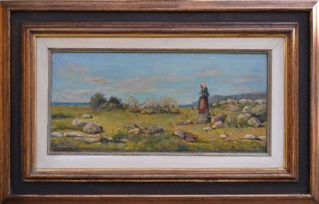 Pittore tra XIX e XX secolo. Pascolo in Maremma.