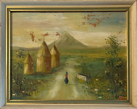 Anonimo del XX secolo, Paesaggio campestre