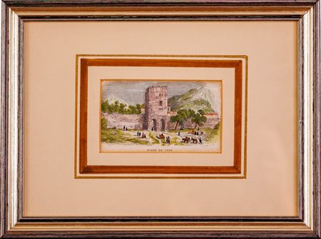 Coppia di vedute di Como e di Lecco