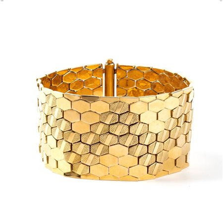  
Bracciale alveare in oro Anni '50
 