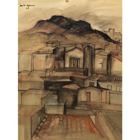 Santo Marino (Militello val di Catania  1924-1991)  - Tetti di casi con monte, 1968