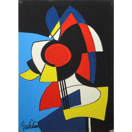 Aldo Gentilini (Genova 7 febbraio 1911-Volpeglino 10 agosto 1982)  - Pittura astratta, 70&#39;s