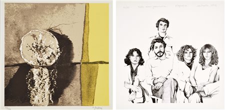 AUTORI VARI Soggetti vari (anni '70) cartella contenente 7 serigrafie 33x33...