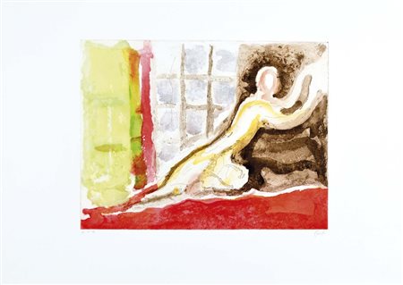 GUIDI VIRGILIO Roma 1892 - Venezia 1984 Donna alla grata (anni '80)...