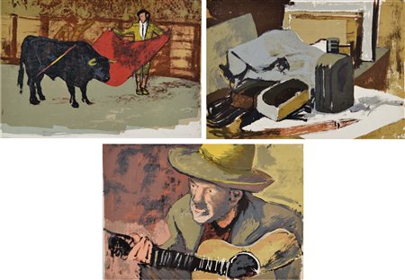 NOVATI MARCO Venezia 1895 - 1975 Soggetti vari lotto di 3 litografie 50x70...