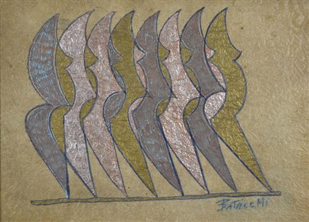 BATACCHI FRANCO Treviso 1944 - Venezia 2011 senza titolo tecnica mista su...