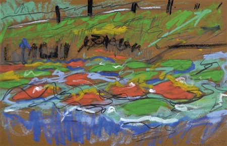 DEBIASI GIUSEPPE Ala 1947 N. 3 1991 tecnica mista su carta 33x50 firma data e...