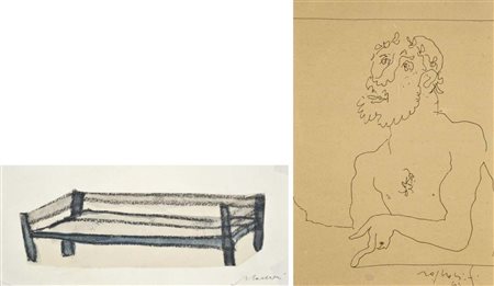 MACCARI M. - ROGNONI F. Soggetti vari lotto di 2 tecniche miste su carta...