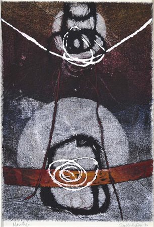 ANTONI GUIDO Trieste 1929 Monotipo1970 olio su tela 41x28 firma e data in...